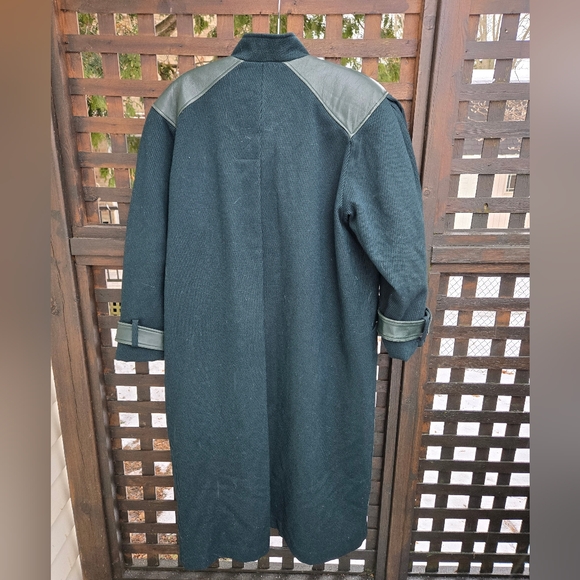 Vintage Leather & Wool Overcoat - Picture 11 of 15